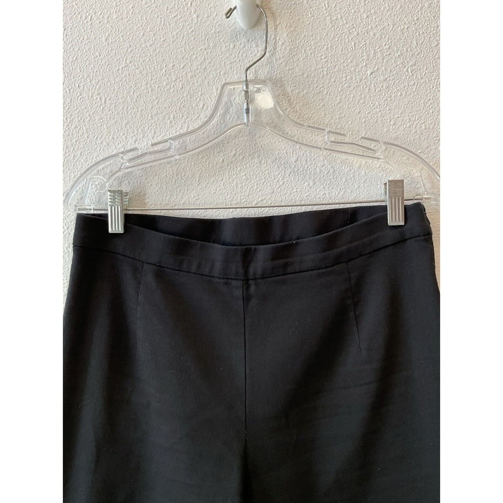 Masai Black Dress Casual Pants Womens Size L Zipper Dow Stretchy Waist - Picture 3 of 11